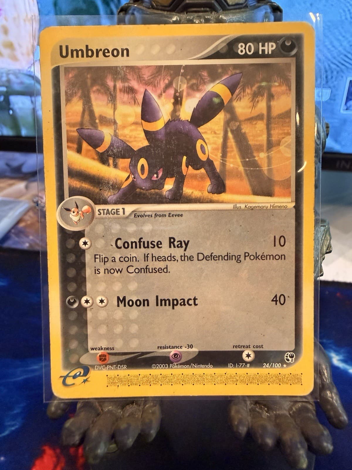2003 POKEMON EX SANDSTORM #24/100 UMBREON RARE
