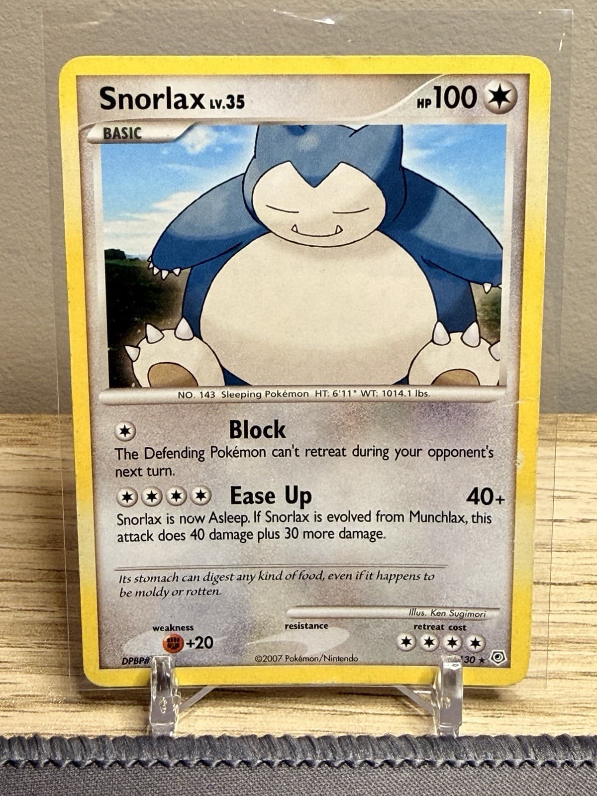 Snorlax 37/130 Diamond and Pearl Pokemon TCG MP