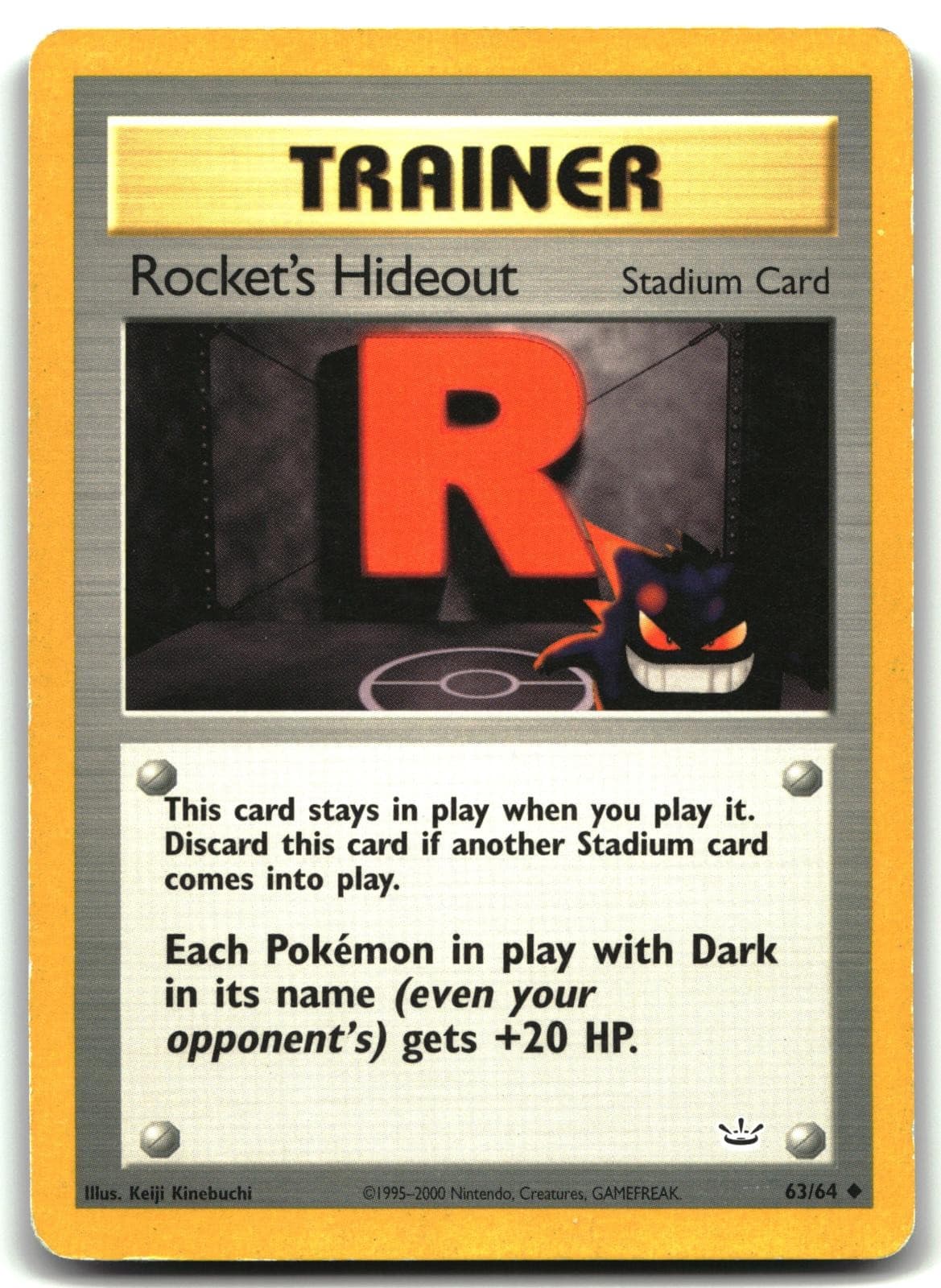 Rocket's Hideout 63/64 Uncommon Neo Revelation Pokemon Unlimited MP