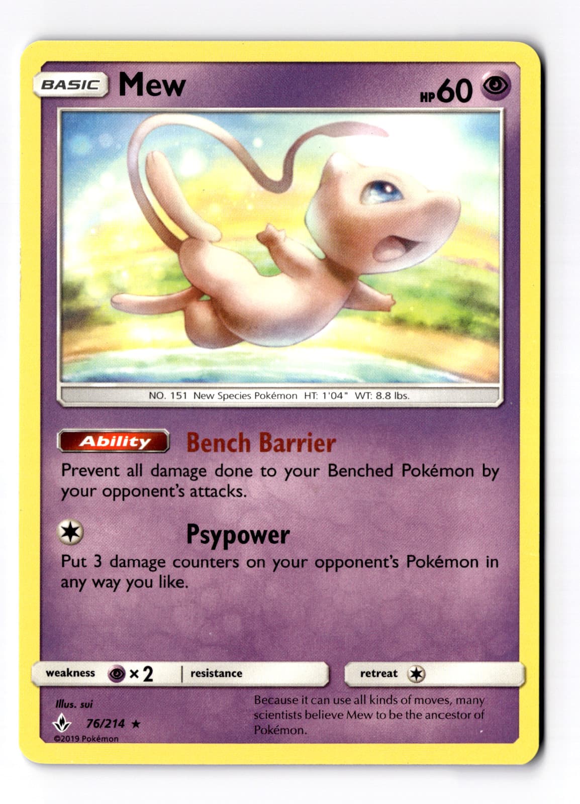 Mew - SM - Unbroken Bonds (SM10) Non-Holo