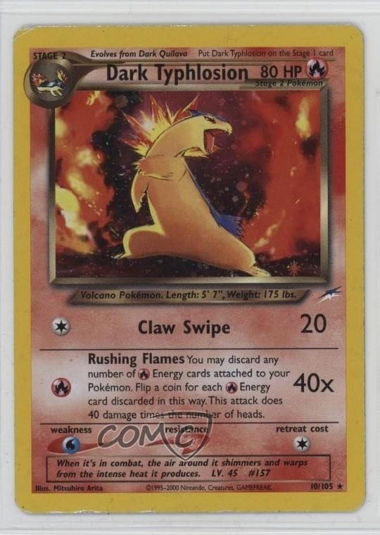 Dark Typhlosion Holo Pokemon Neo Destiny #10 2002