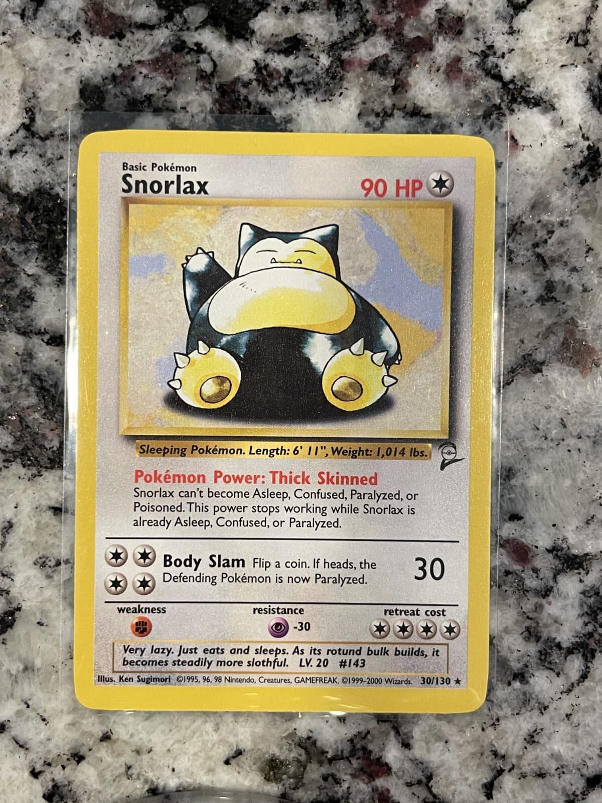 Pokemon 2000 Snorlax 30/130 Base Set 2 Non-Holo Rare