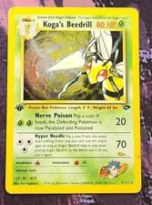 Pokemon: Gym Challenge: 1st Edition Holofoil Koga's Beedrill: MP Condition