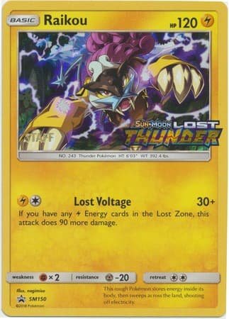 1 x MTG Raikou - SM150 (Staff) - SM150 - Holo Promo Sun and Moon Promos - Modera