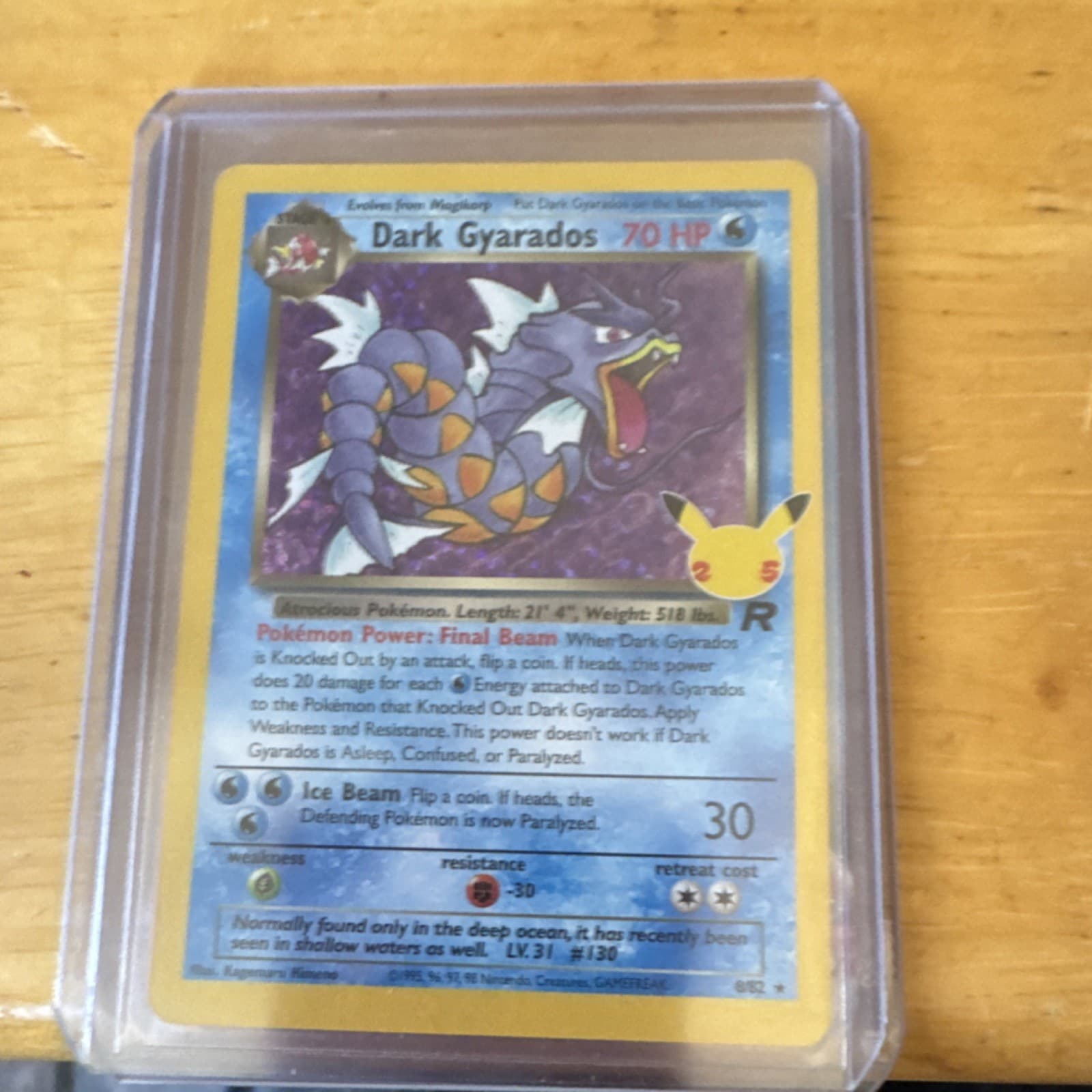The Pokémon Company Dark Gyarados Holo Rare Team Rocket EN 70 HP #8/82