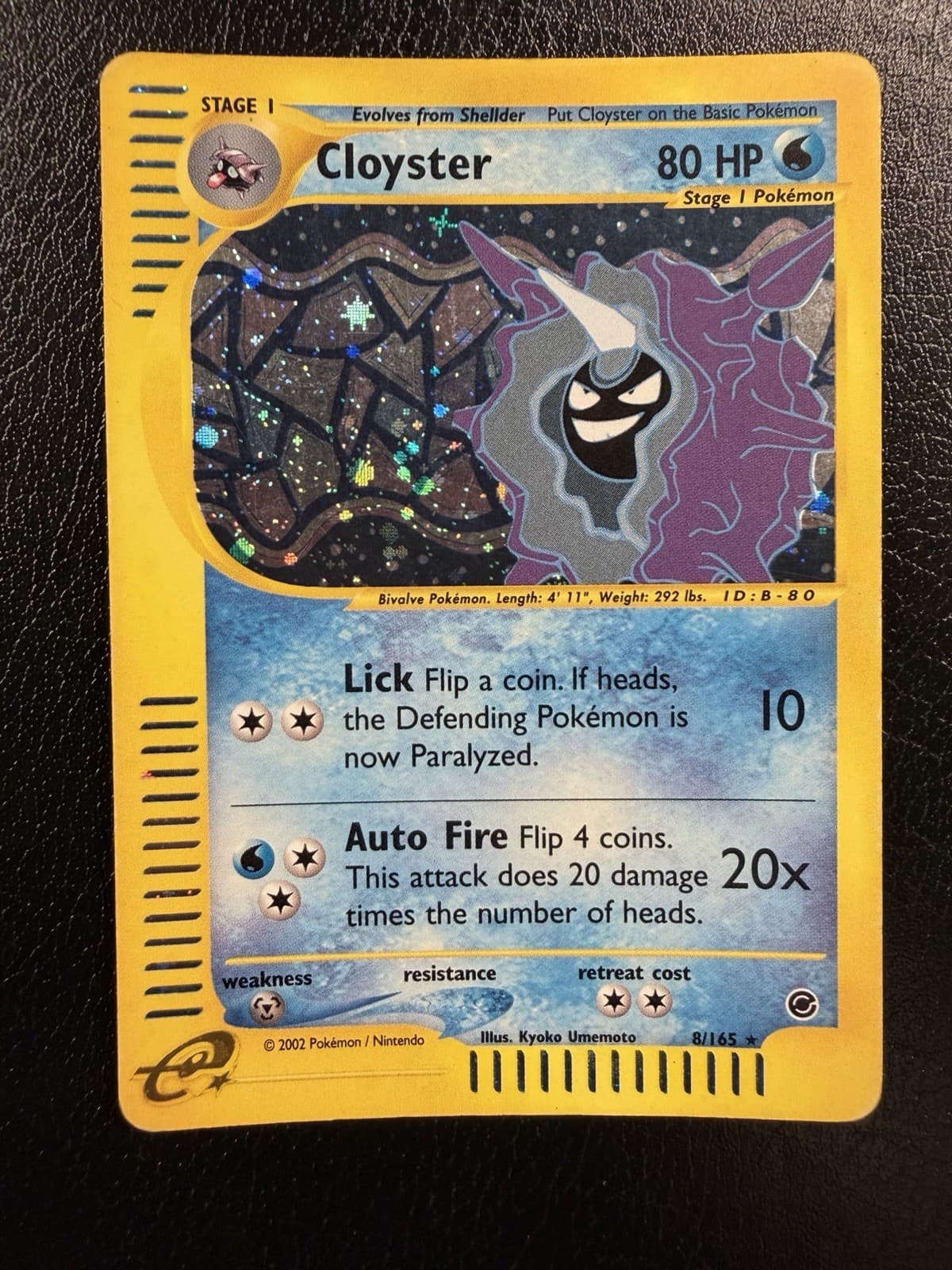Cloyster 8/165 Expedition Base Set Holo MP