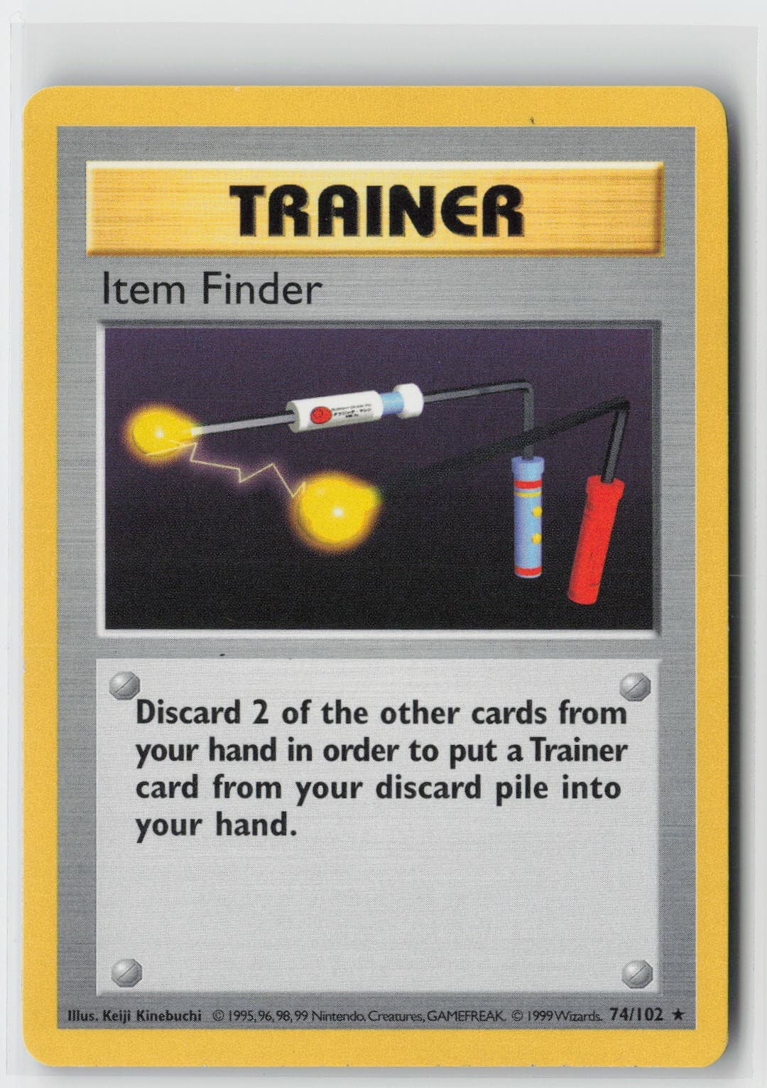 ITEM FINDER UNLIMITED RARE BASE SET SHADOWLESS POKEMON 74/102 LP