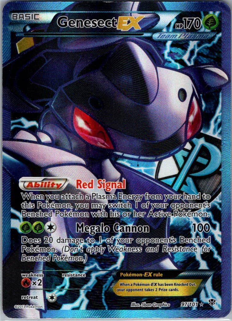 Genesect EX Team Plasma 97 Full Art Holo 97/101 Plasma Blast MP Pokémon Card