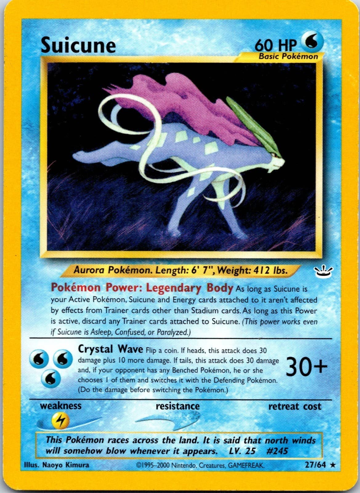 Suicune 27 Rare Neo Revelation 27/64 LP