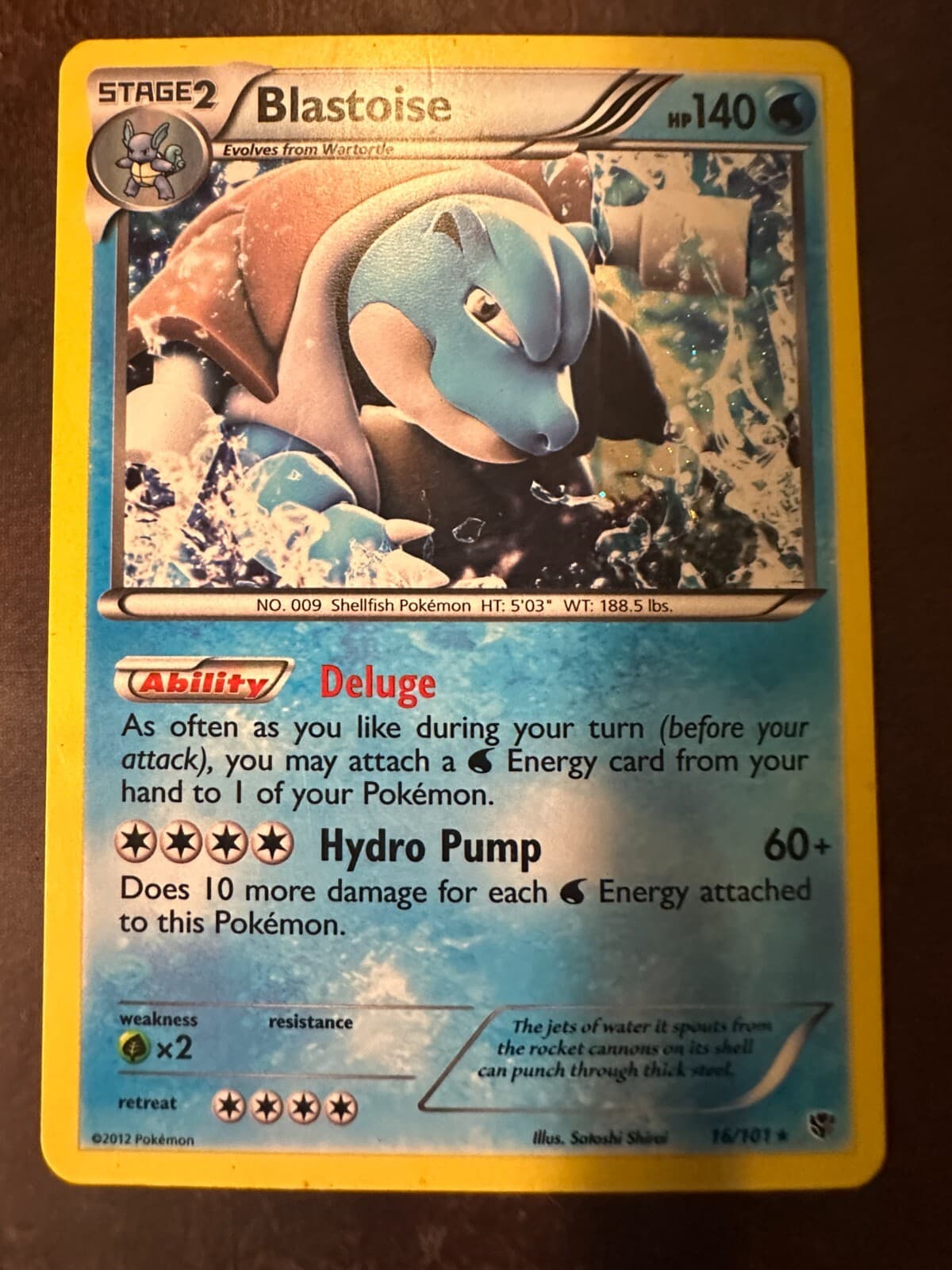 Blastoise 16/101 Plasma Blast Holo