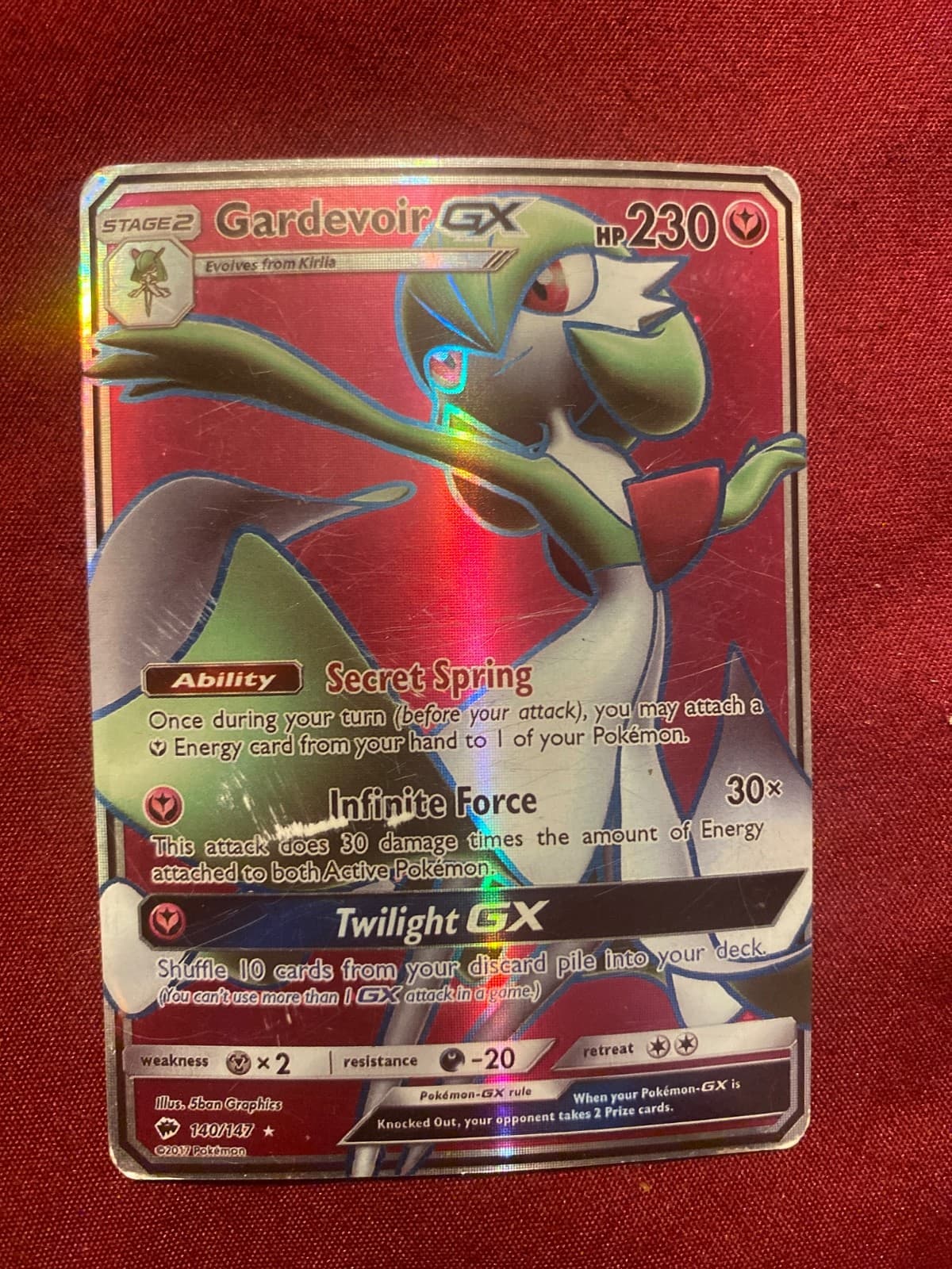 Gardevoir GX (Full Art) 140/147 Sm-Burning Shadows Holo