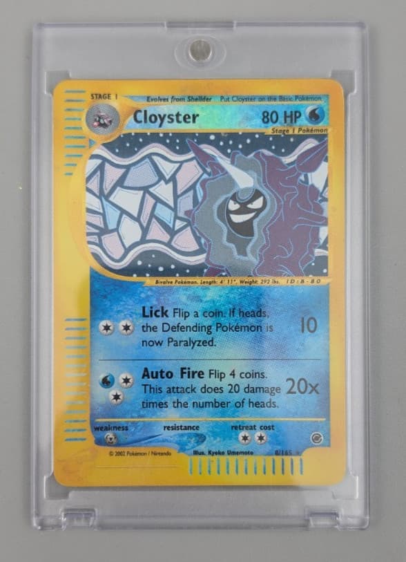 Nintendo Pokemon TCG Cloyster 8/165 Expedition Holo Reverse English 2002 - MP