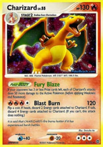 Charizard - 3/132 - Holo Rare DMG, English Pokemon Secret Wonders