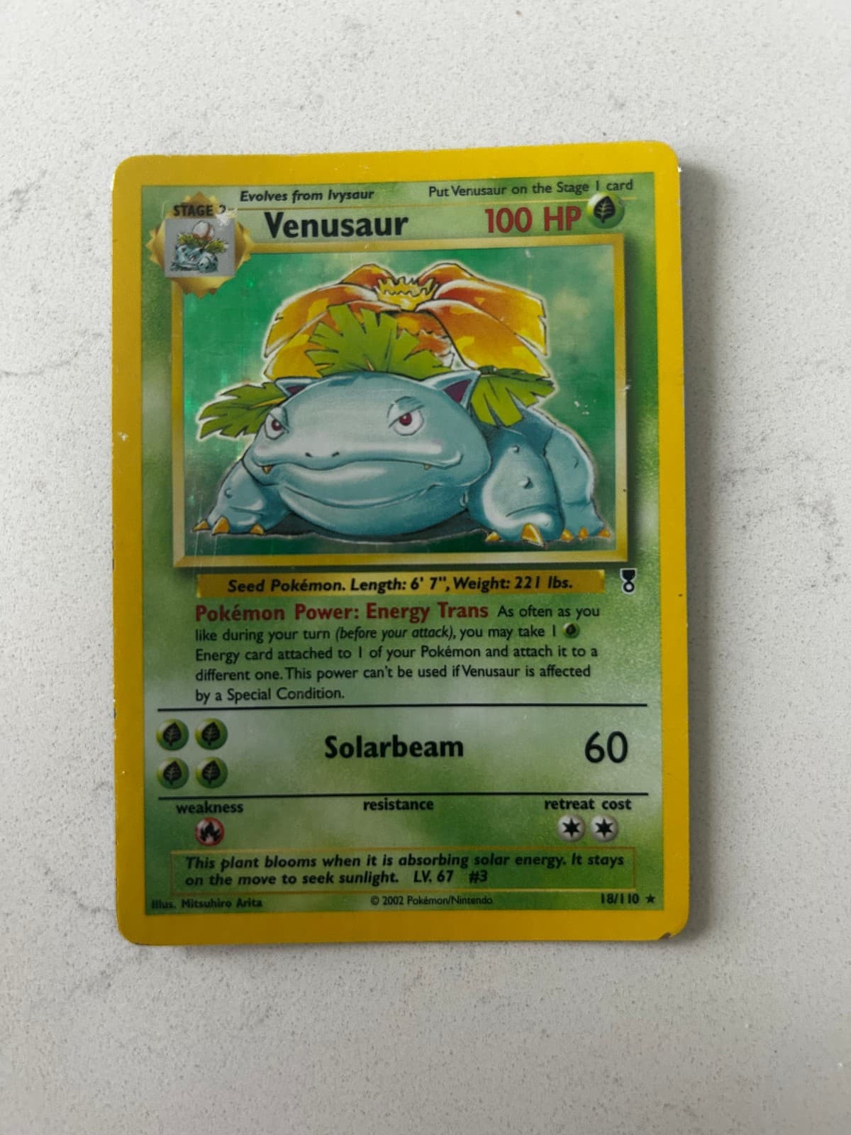 Venusaur 18/110 Holo Rare Legendary Collection 2002 Pokémon