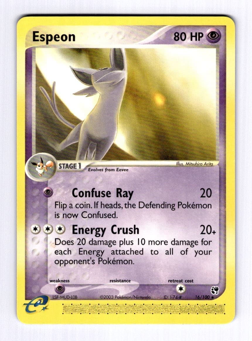 Espeon Sandstorm #16 (2003) Rare LP Pokemon