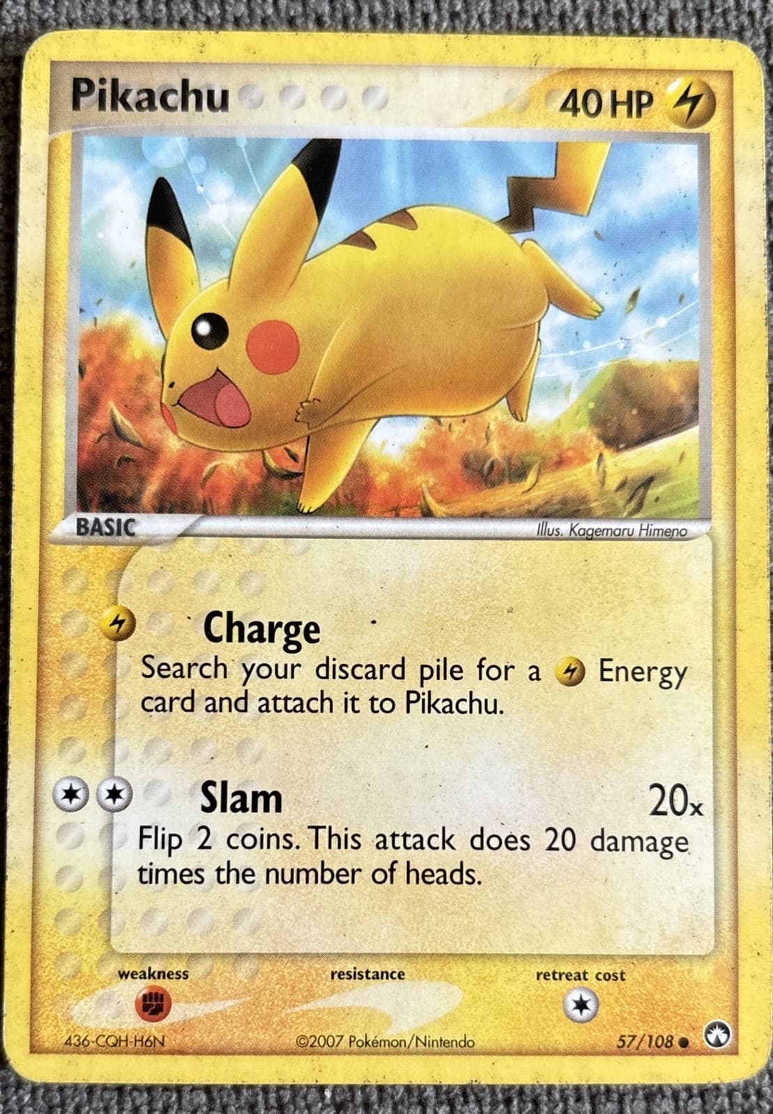 Pikachu 57/108 EX Power Keepers Regular