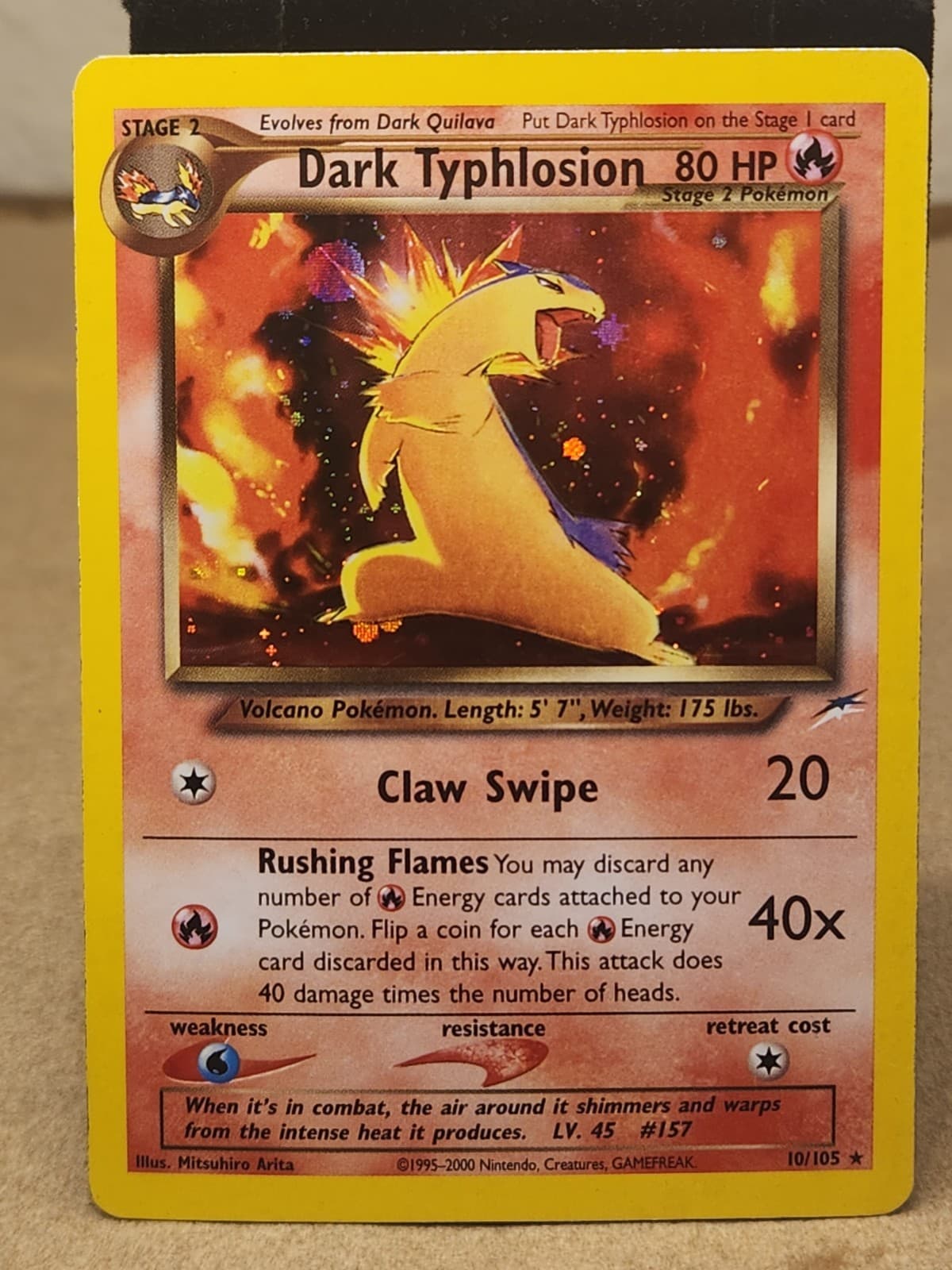 Pokémon TCG - Dark Typhlosion 10/105 Neo Destiny Unlimited Holo LP