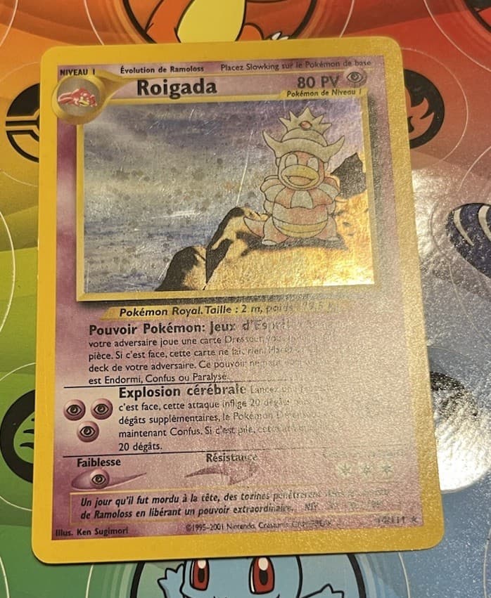 Pokémon TCG Roigada (Slowking) 14/111 Neo Genesis Holo Rare French 2001 LP cond.