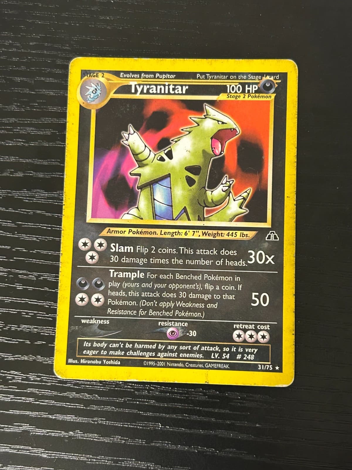 Tyranitar 31/75 Neo Discovery Pokemon Card