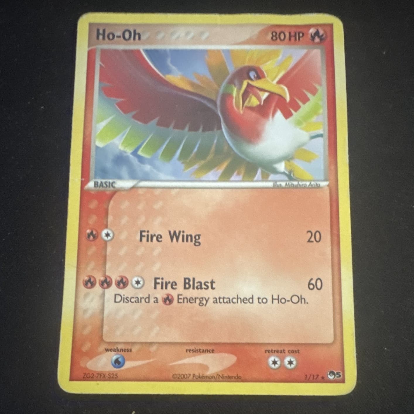 The Pokémon Company Pokemon TCG Ho-Oh 001/017 POP Series 5 Rare Holo HP80 EN