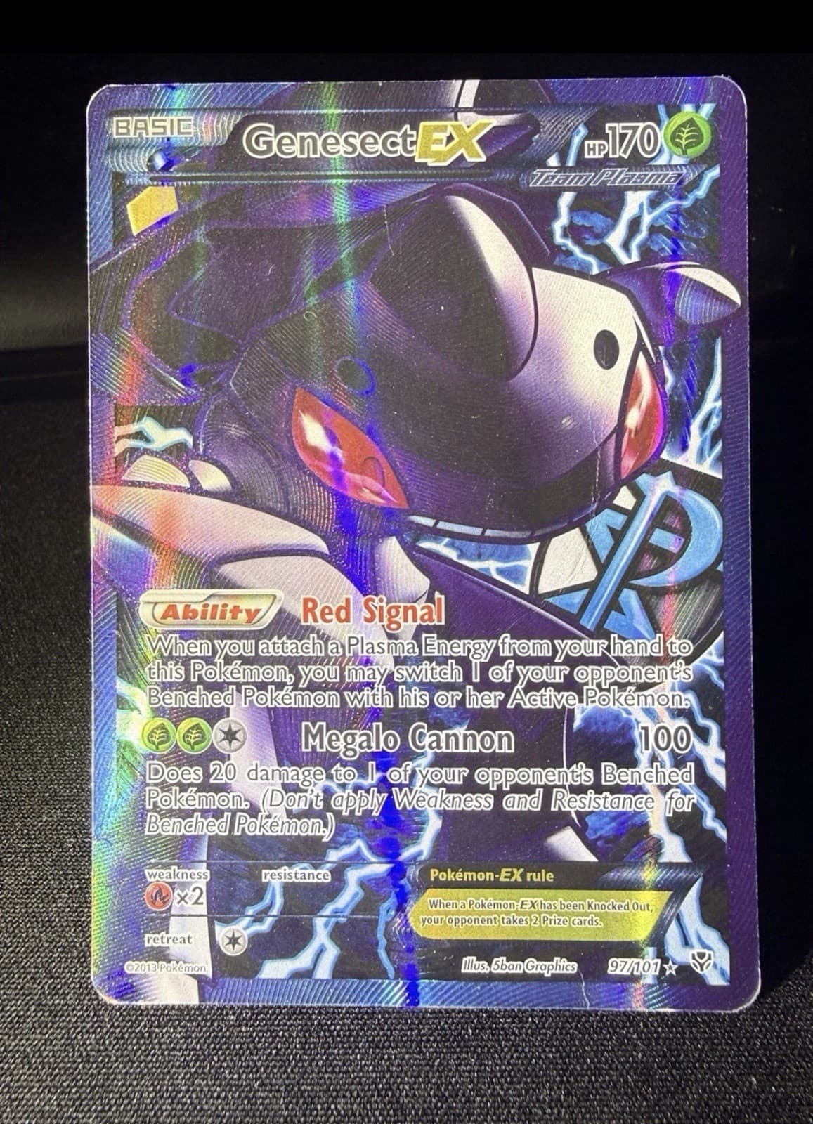 Genesect EX (Team Plasma) (97 Full Art) 97/101 Plasma Blast Holo HP