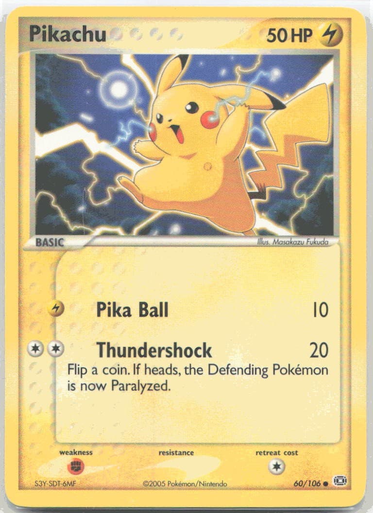 Pikachu Common EX Emerald 60/106 LP