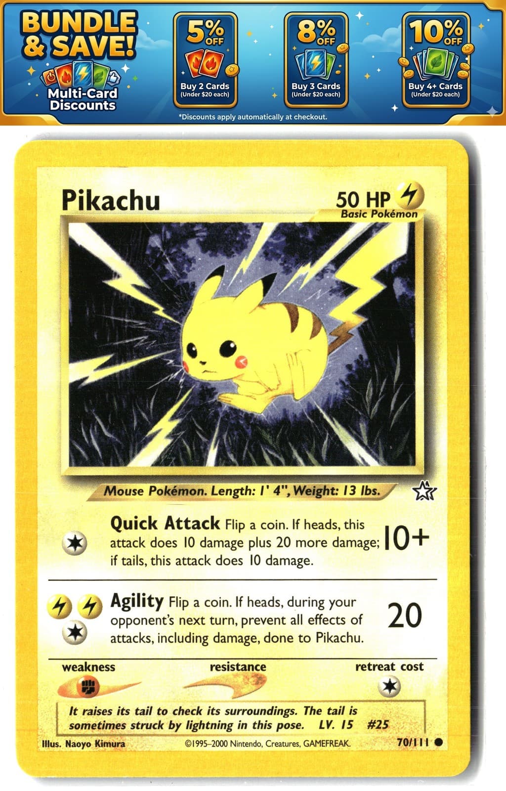 Pikachu 070/111 Neo Genesis