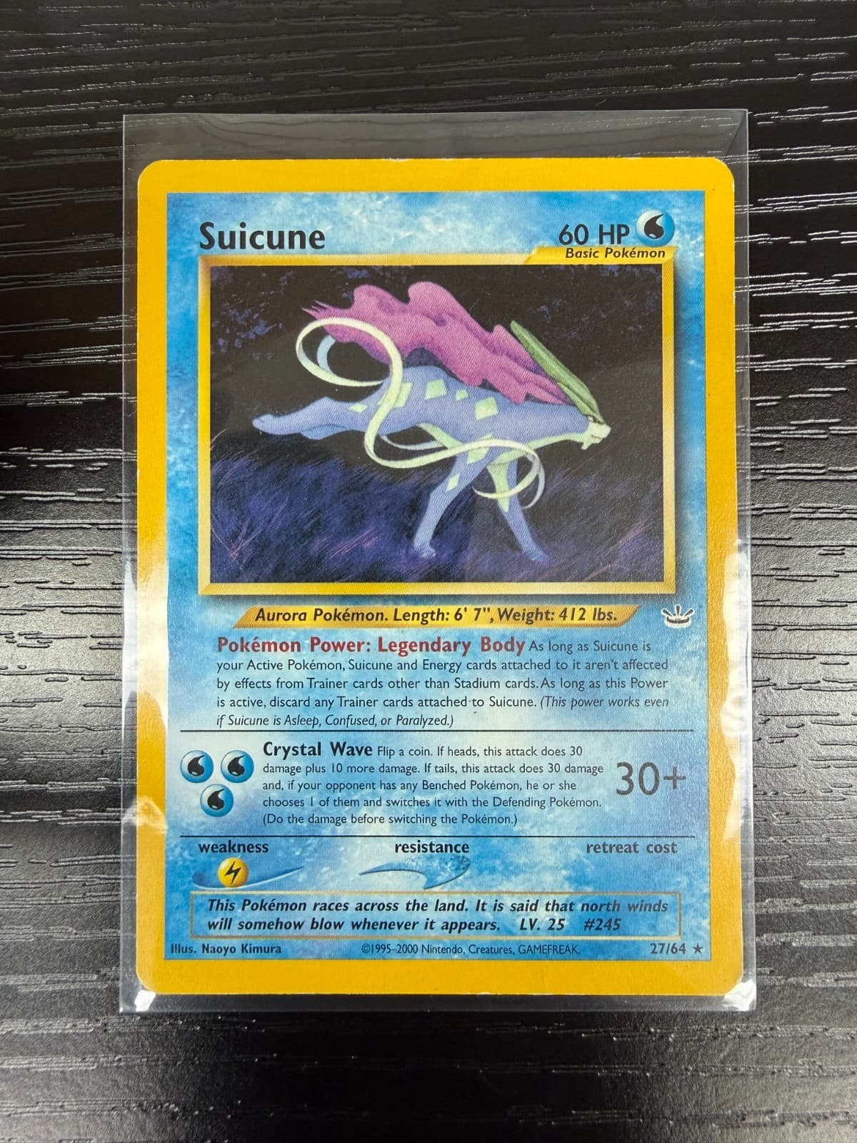 2001 Pokemon TCG Neo Revelation Suicune #27/64 LP