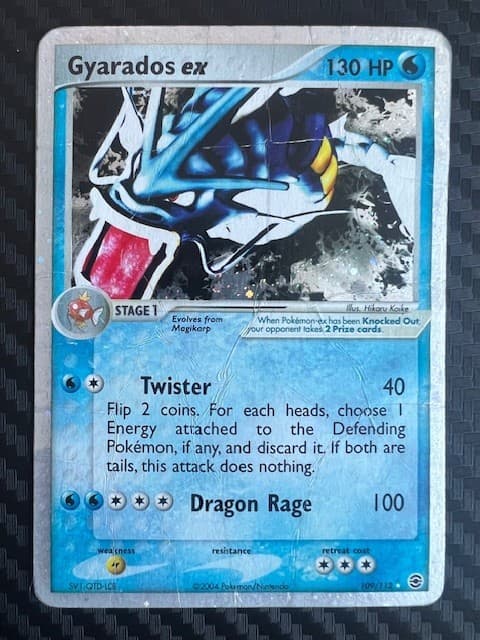 Pokemon TCG Gyarados ex 109/112 Rare Holo EX Pokemon FireRed & LeafGreen DMG