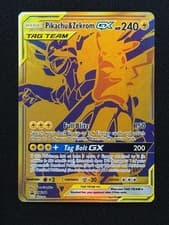Pokemon Pikachu & Zekrom GX #SM248 Sun & Moon Promo OFF CENTER + ALIGNMENT DOT!