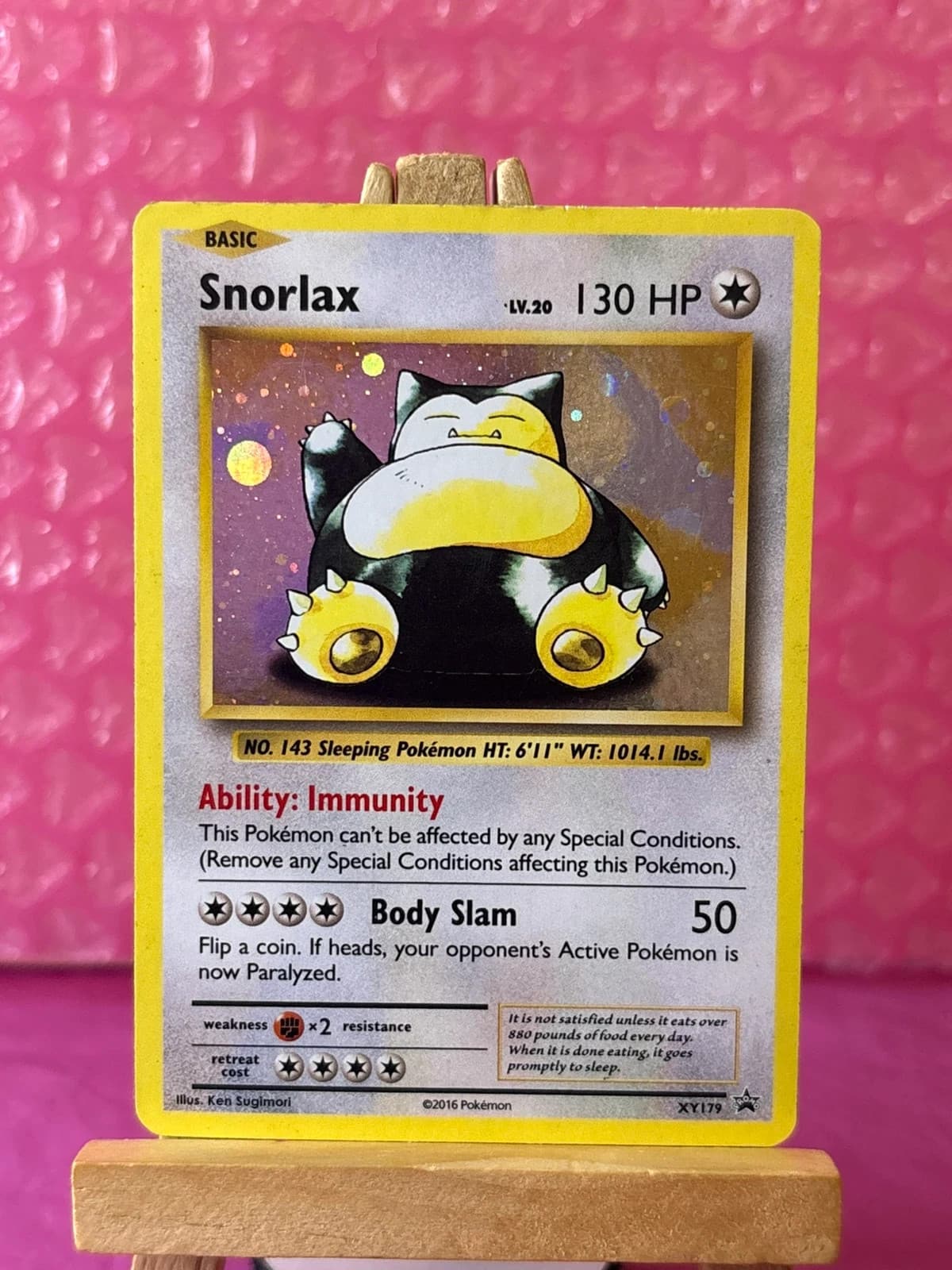 Snorlax XY179 Black Star Promo Cosmos Holo Pokémon Card - LP/MP