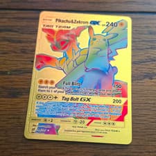 Pokemon Company Pikachu & Zekrom GX SM-Team Up Secret Rare Holo TAG TEAM 184/181