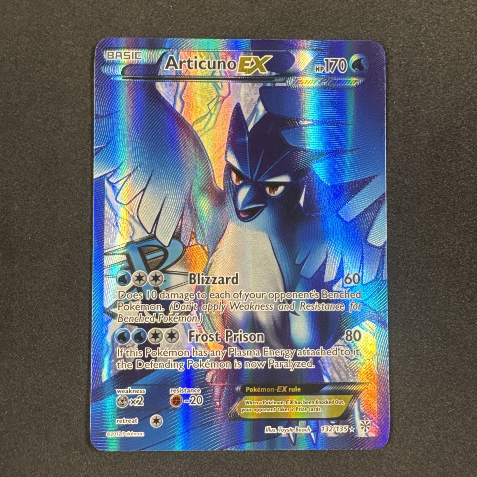 Articuno EX (Team Plasma) (132 Full Art) 132/135 Plasma Storm Holo Pokemon