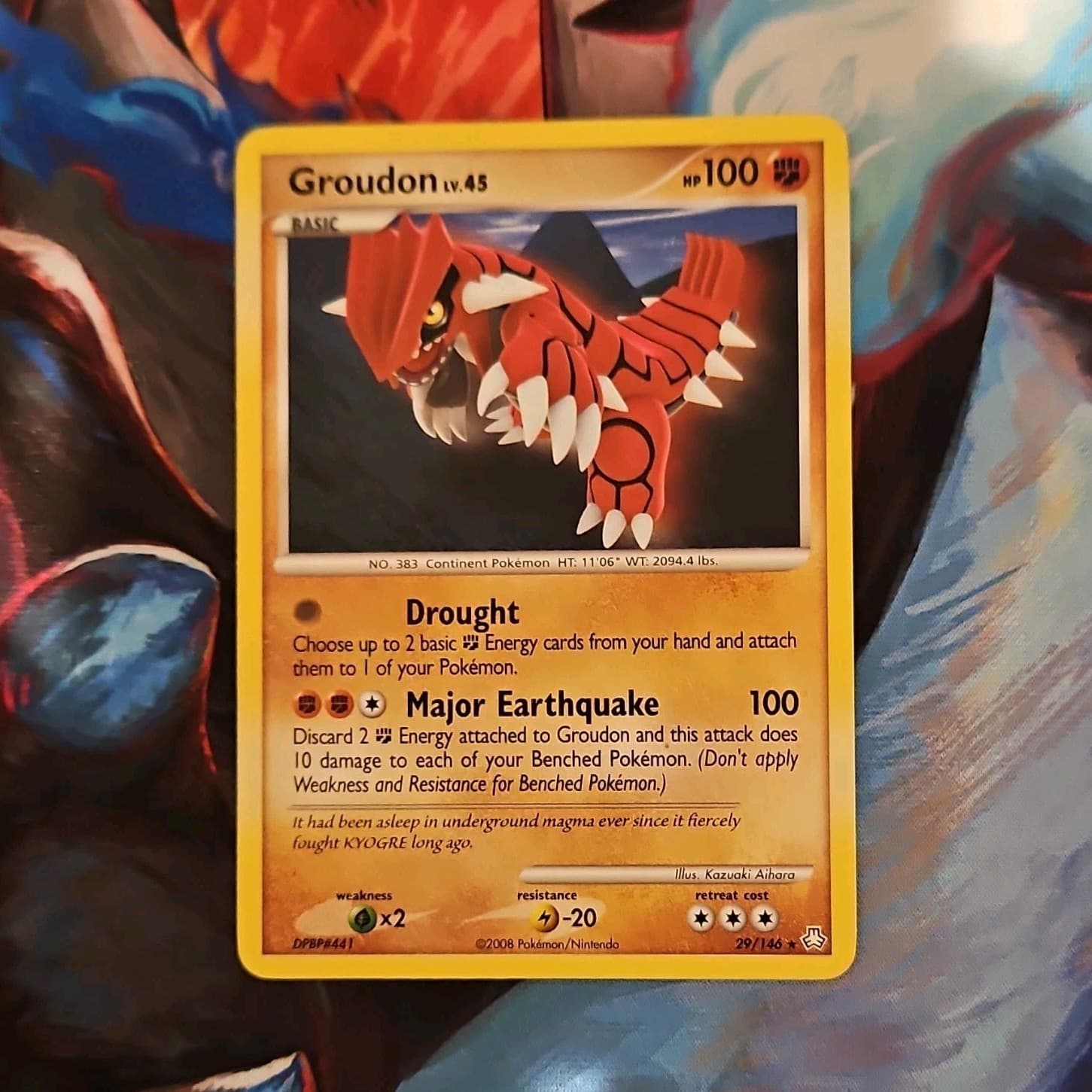 Nintendo Pokemon TCG Legends Awakened Groudon 29/146 Rare Eng 100 HP