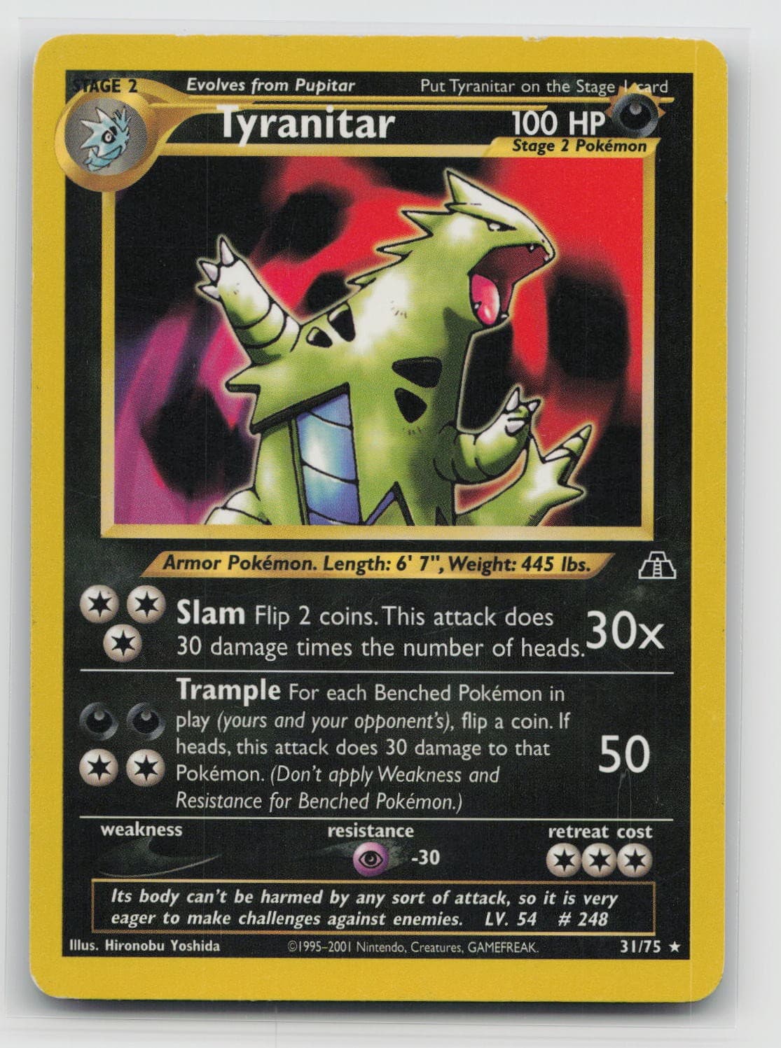 Tyranitar 31 Neo Discovery 31/75 Unlimited HP