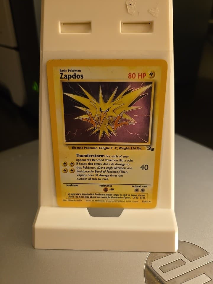 Pokémon Zapdos Fossil 15/62 Holo Rare LP 1999