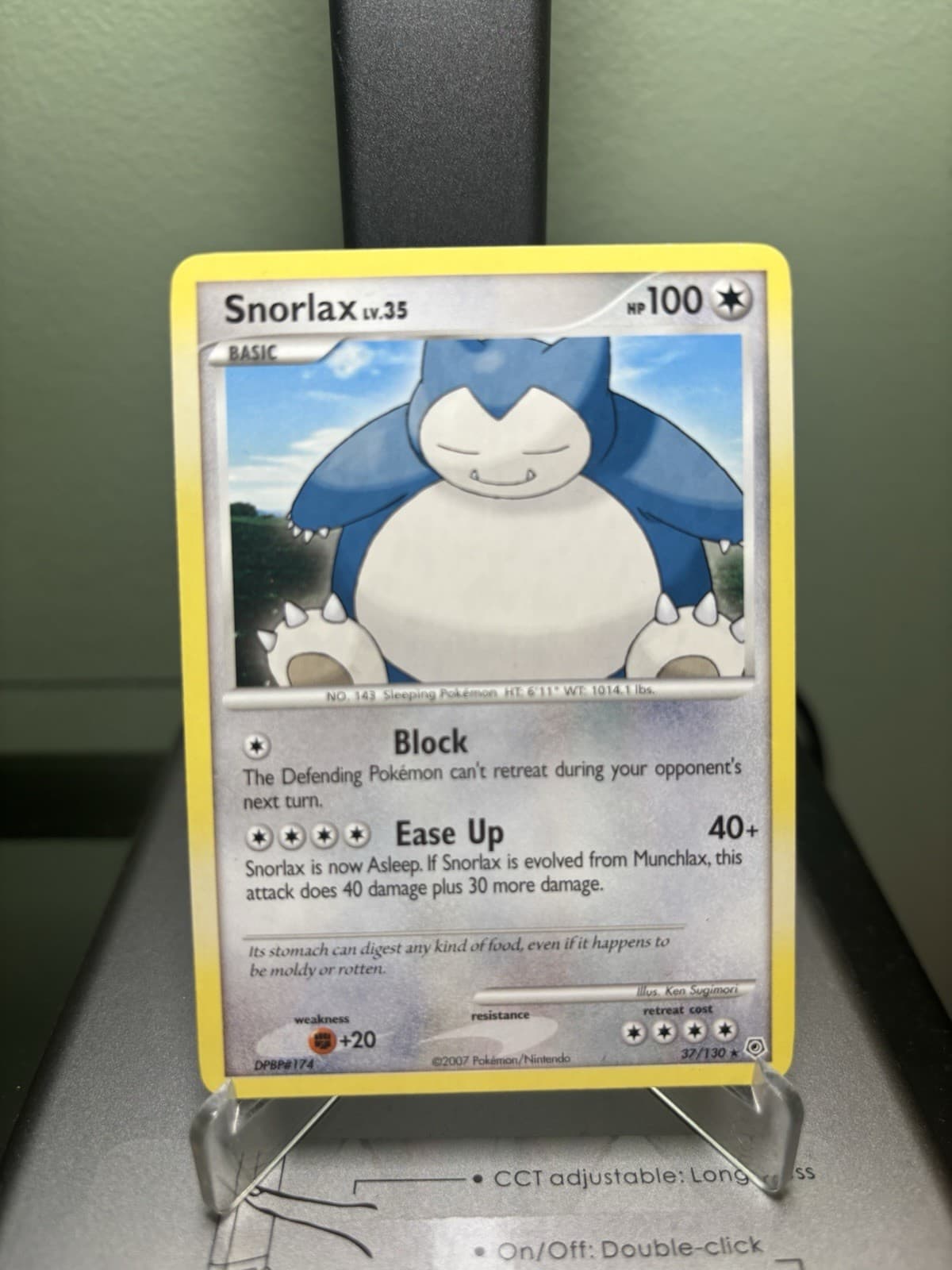 Snorlax Pokemon TCG Diamond And Pearl Rare Card #37/130