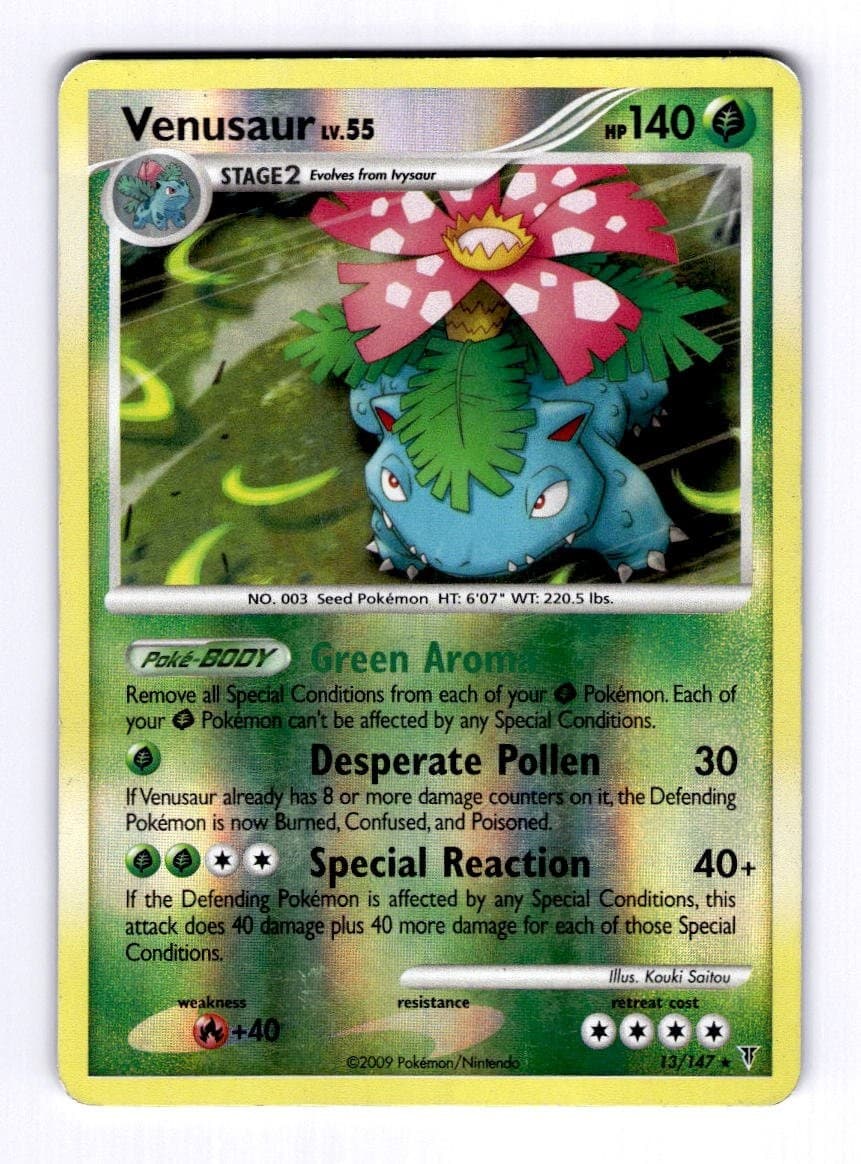 Venusaur Supreme Victors #13 (2009) Reverse Holo HP Pokemon