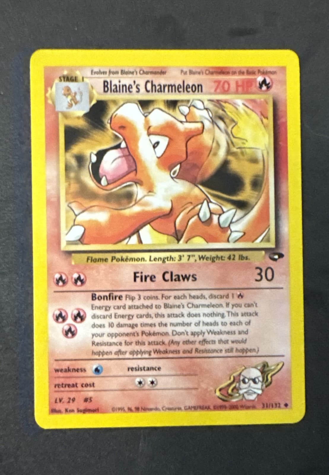 Blaine's Charmeleon 31/132 Gym Challenge LP