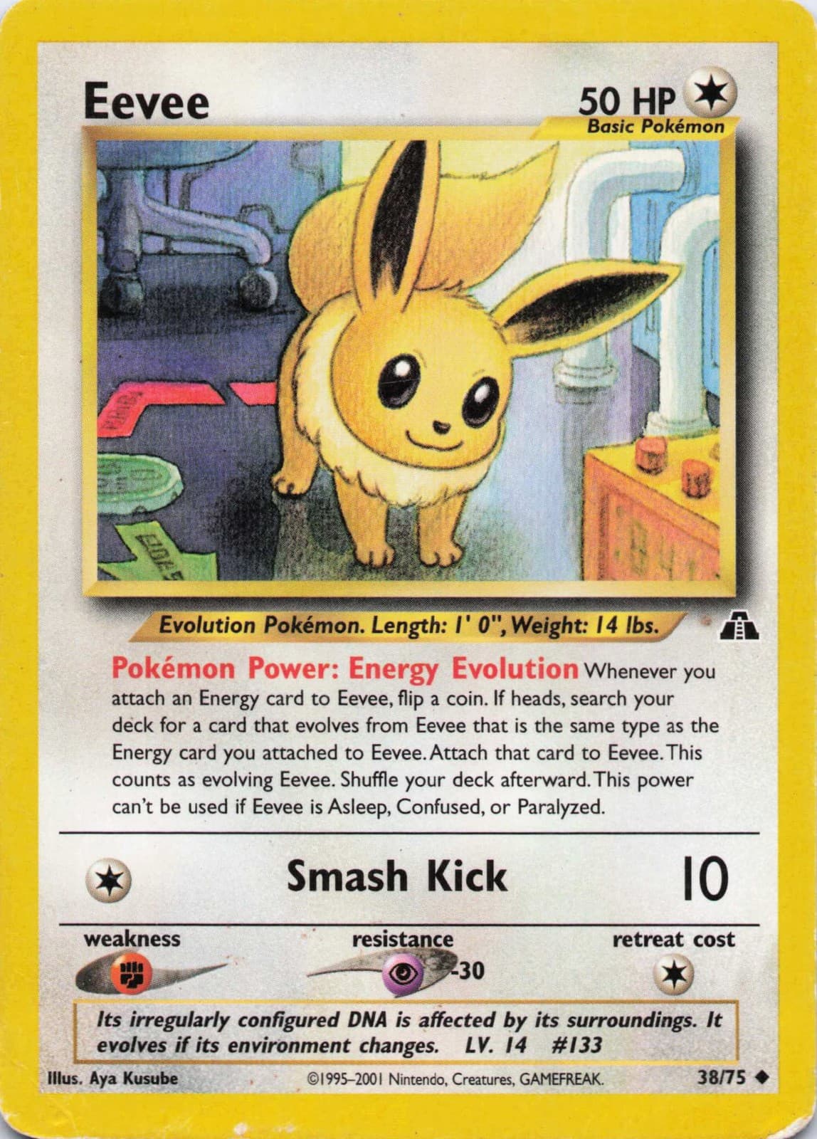 Eevee VINTAGE Uncommon Unlimited Neo Discovery 38/75 HP