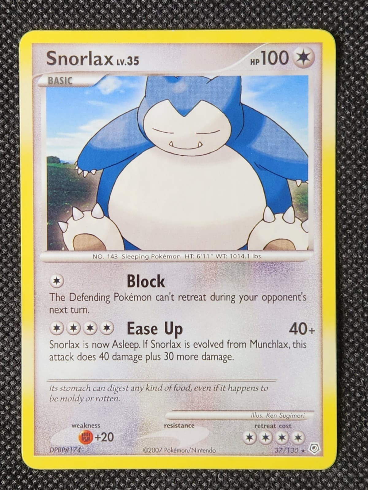 NM Snorlax Non-Holo #37 Diamond and Pearl Pokemon TCG