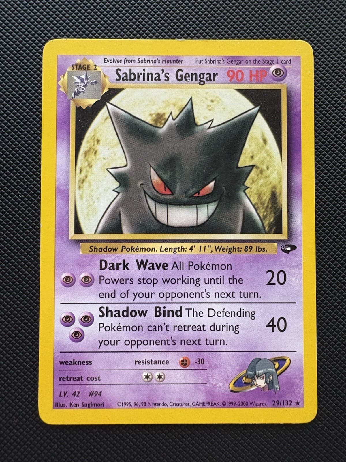 Sabrina's Gengar 29/132 Rare Gym Challenge Pokemon Unlimited LP