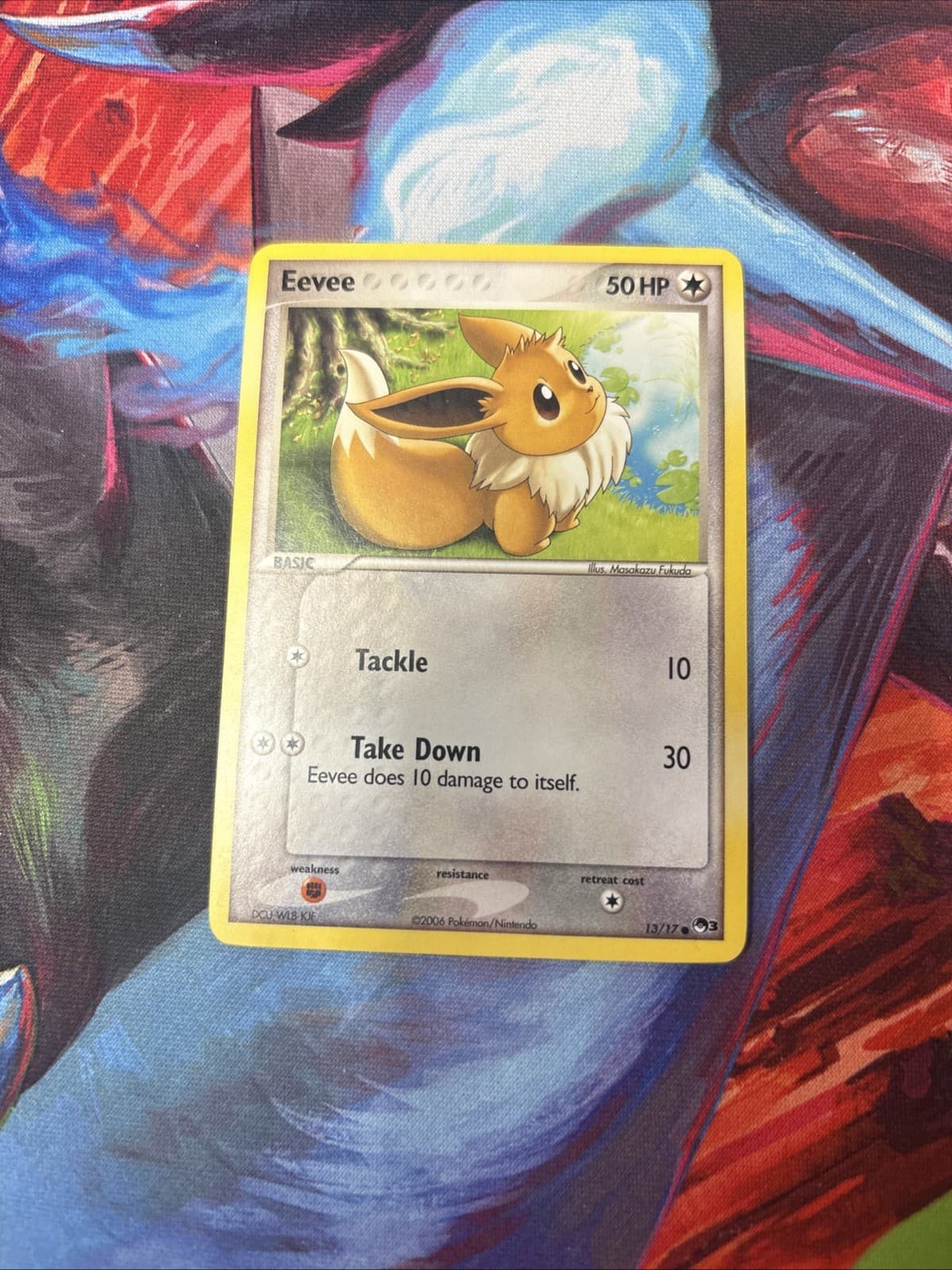 Pokemon Eevee 13/17 Non-Holo Card Pop Series 3 LP+🔥