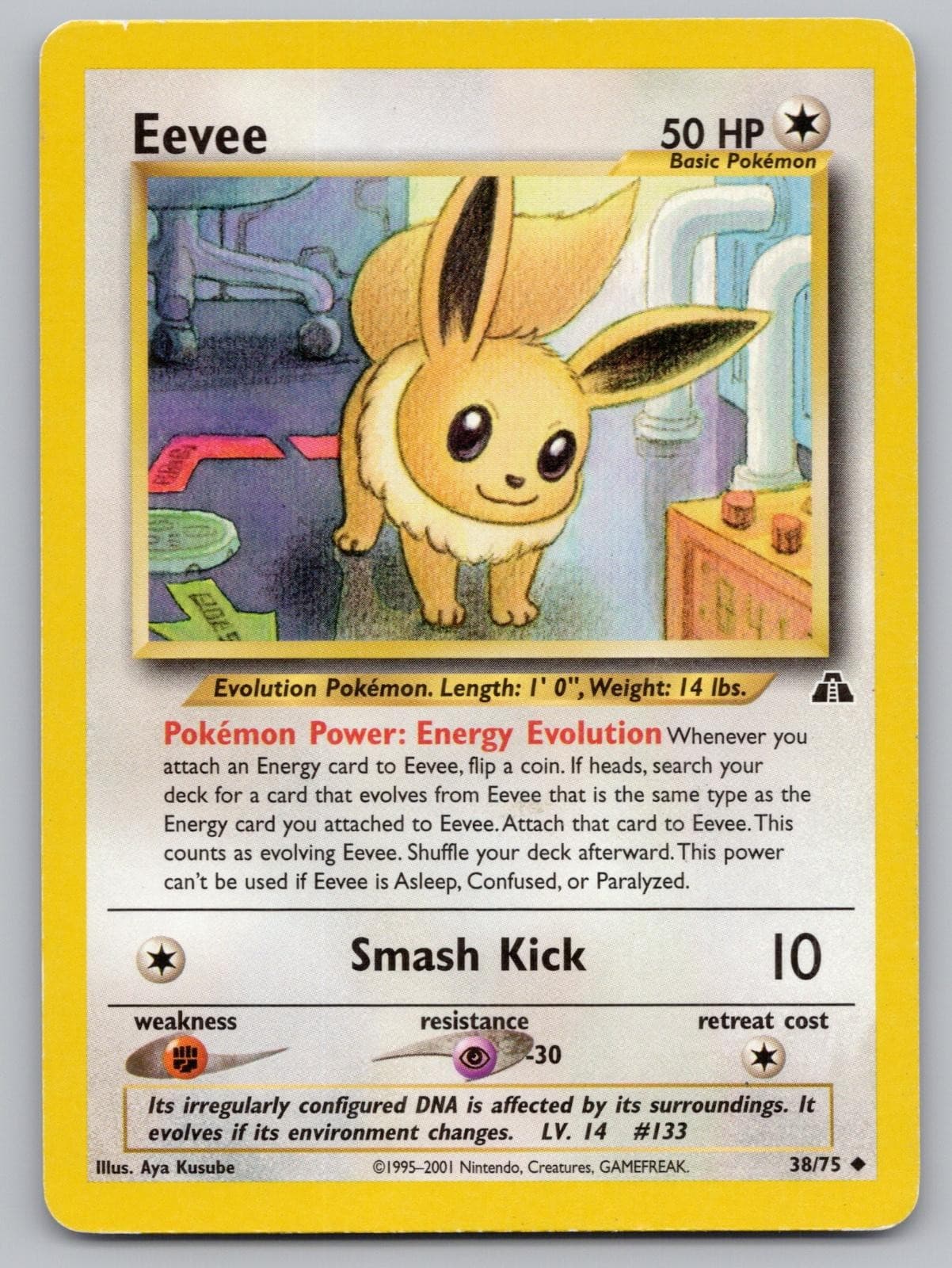 Eevee 38/75 Uncommon Neo Discovery Pokemon Unlimited MP