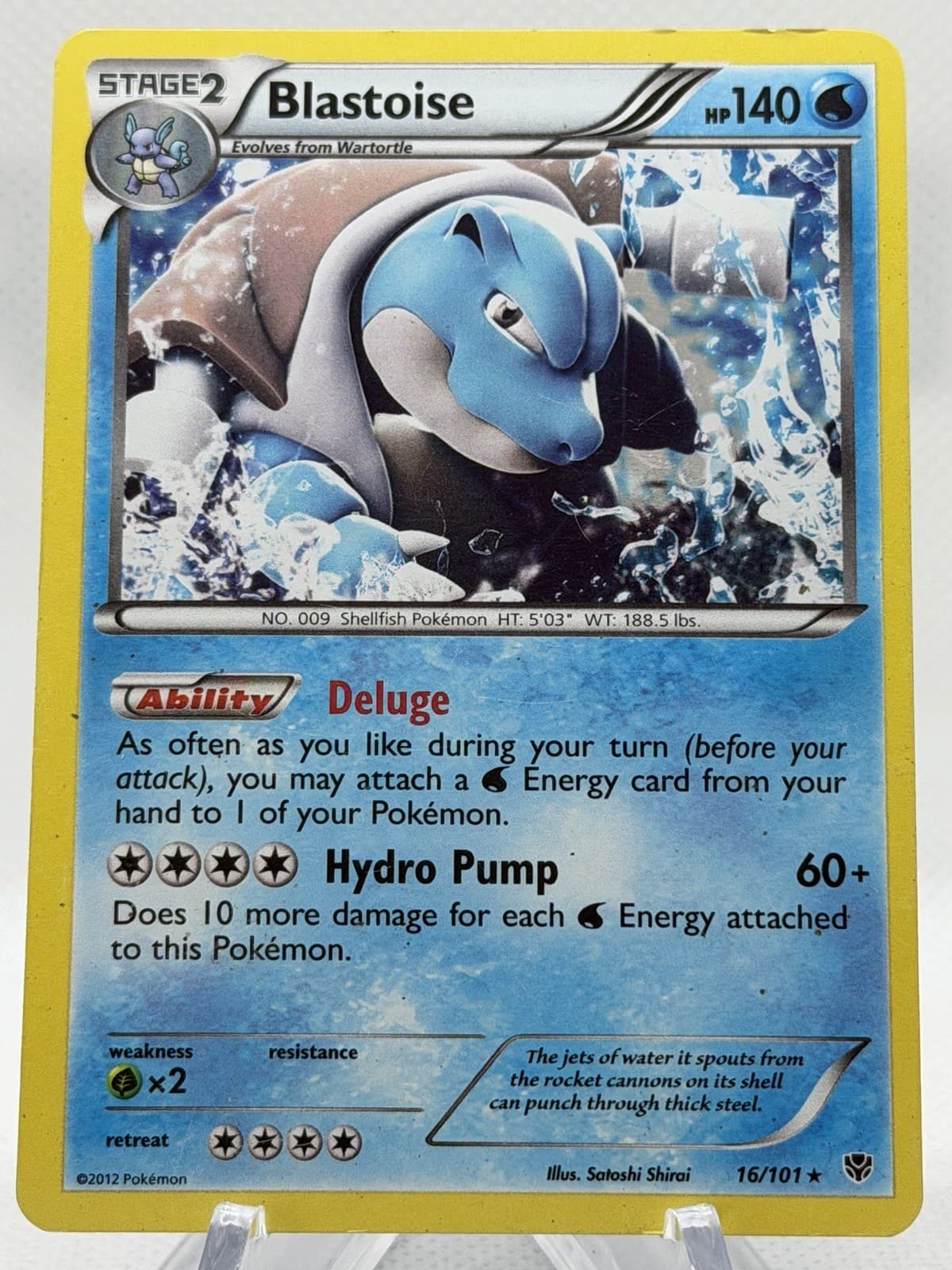 Pokémon Card Blastoise 16/101 Holo Rare Plasma Blast