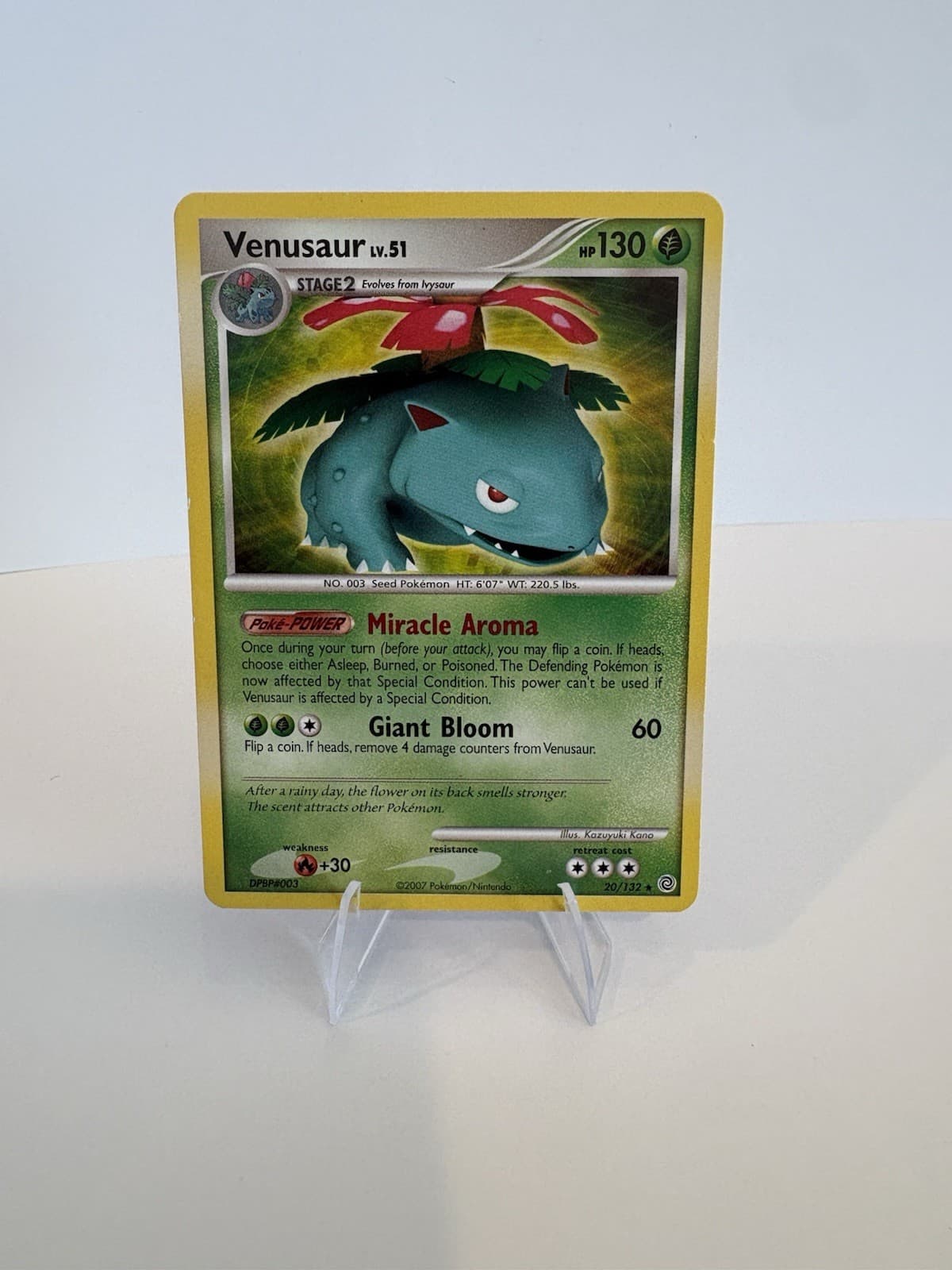 Venusaur 20/132 Secret Wonders Rare Pokémon Card 2007 HP 130