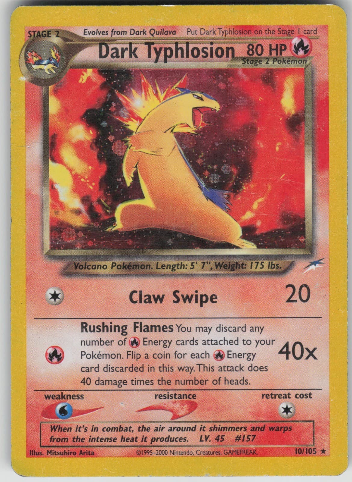 Pokemon TCG Dark Typhlosion Holo Rare Neo Destiny 010/105