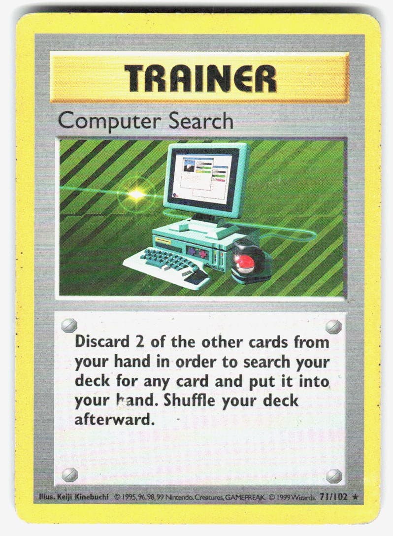 Computer Search Rare Base Set (Shadowless) 071/102 MP