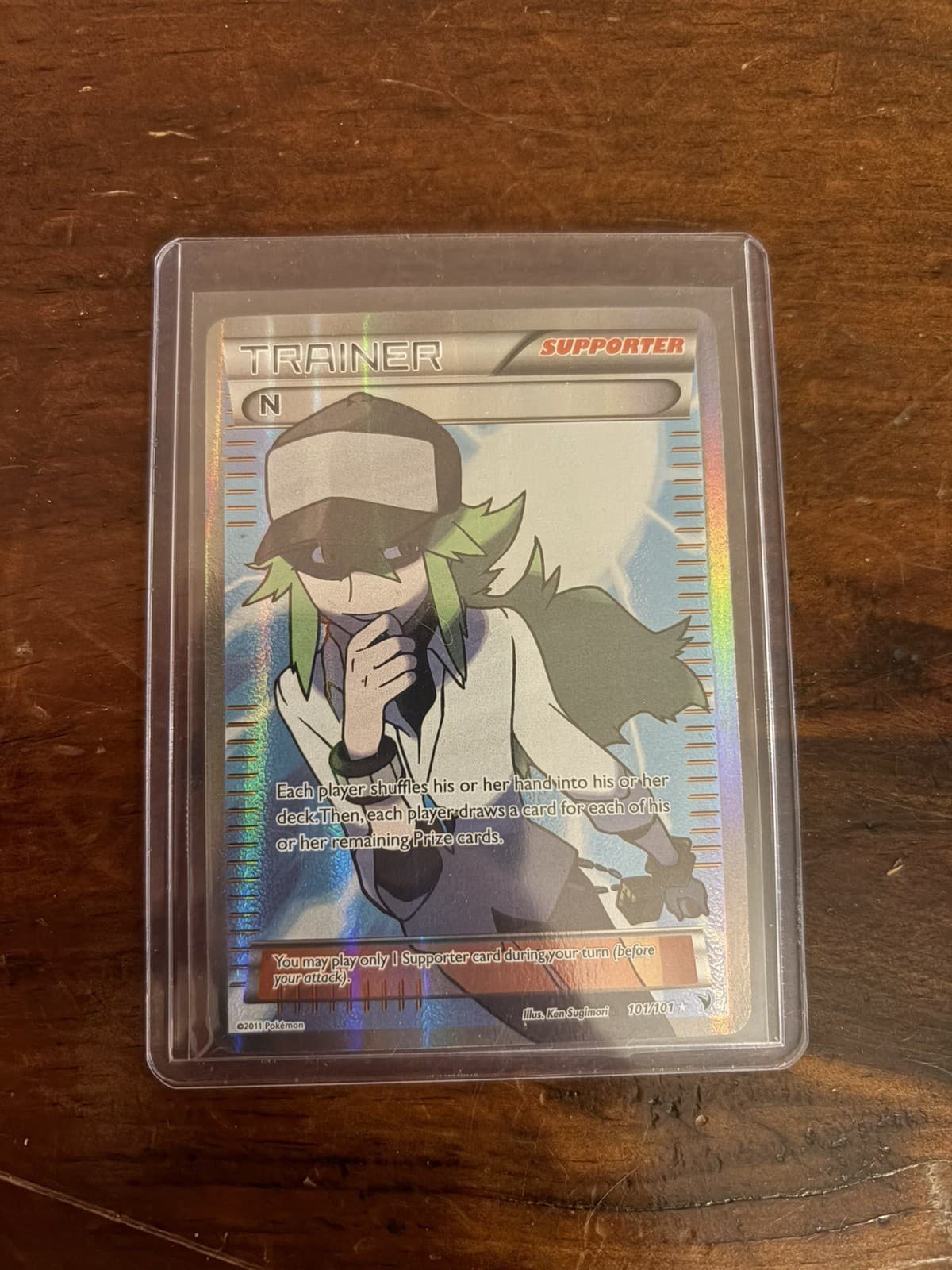 Pokémon Trainer N Full Art Holo Card 101/101 Noble Victories Supporter