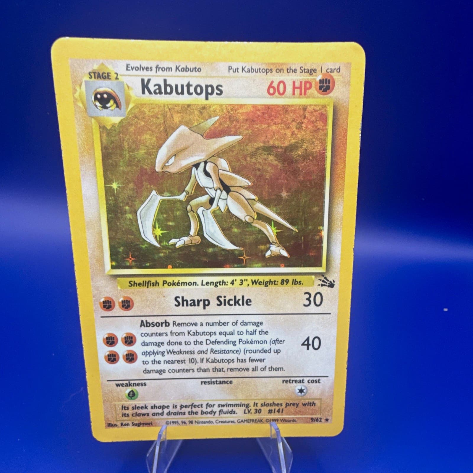 Wizards of the Coast Kabutops 9/62 Fossil Holo Rare Holo EN 1999 60HP